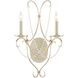 Crystal Lights 2 Light 14 inch Silver Leaf Wall Sconce Wall Light